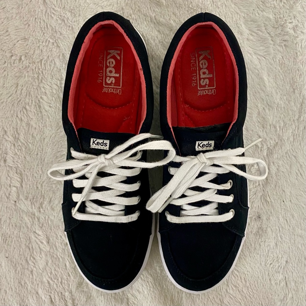 Keds Vollie LTT Black Canvas Lace Up Sneakers Women’s Size 8 - Picture 6 of 12